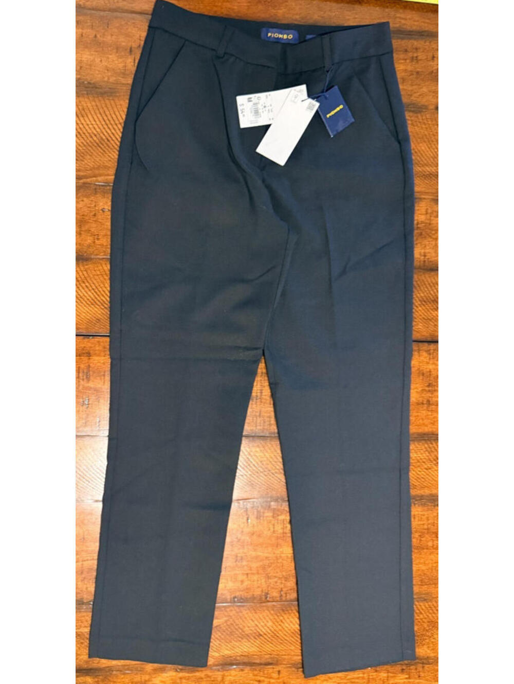 NWT Piombo Women's Black Pleated Dress Pants - Black Size 6